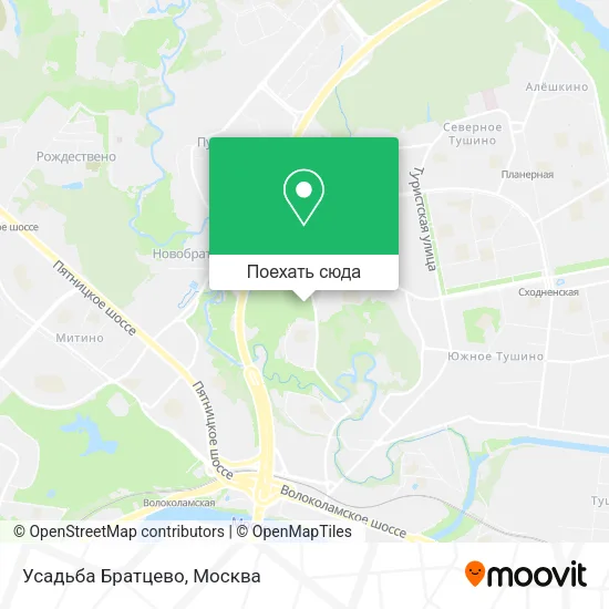 Карта Усадьба Братцево