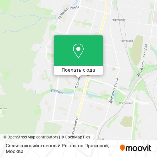 Карта Сельскохозяйственный Рынок на Пражской
