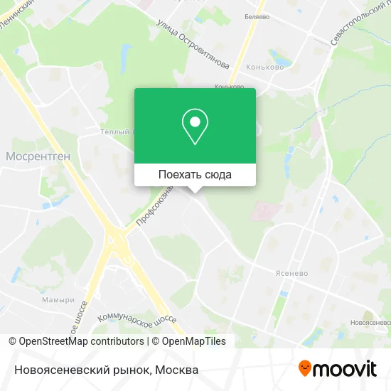 Карта Новоясеневский рынок