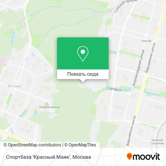 Карта Спортбаза 'Красный Маяк'