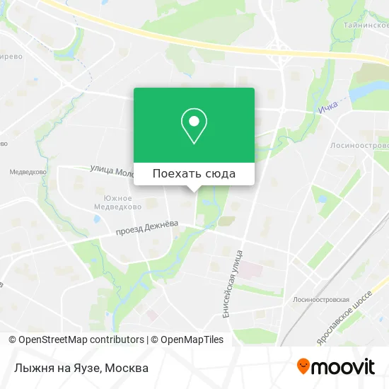 Карта Лыжня на Яузе