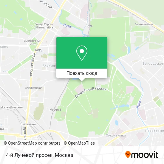 Карта 4-й Лучевой просек