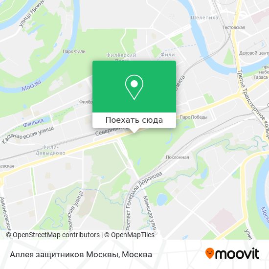 Карта Аллея защитников Москвы