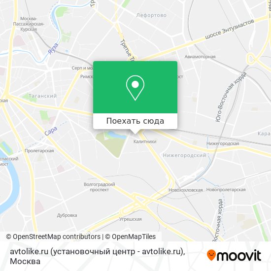 Карта avtolike.ru (установочный центр - avtolike.ru)