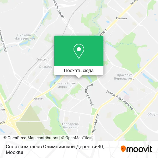 Карта Спорткомплекс Олимпийской Деревни-80