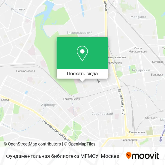 Карта Фундаментальная библиотека МГМСУ