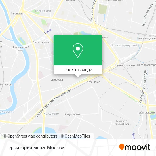 Карта Территория мяча