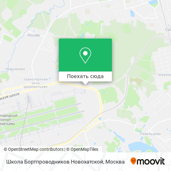 Карта Школа Бортпроводников Новохатской