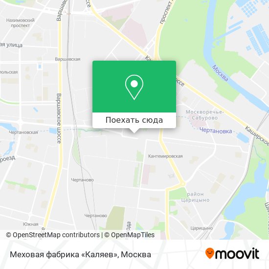 Карта Меховая фабрика «Каляев»