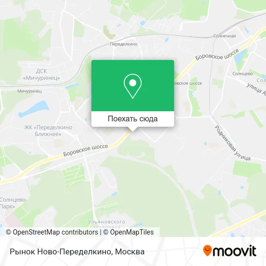 Карта Рынок Ново-Переделкино