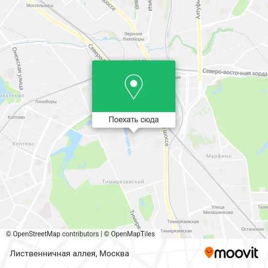 Карта Лиственничная аллея