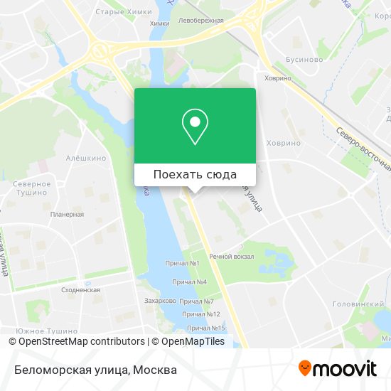Карта Беломорская улица