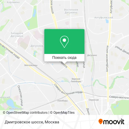 Карта Дмитровское шоссе
