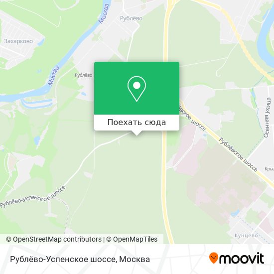 Карта Рублёво-Успенское шоссе
