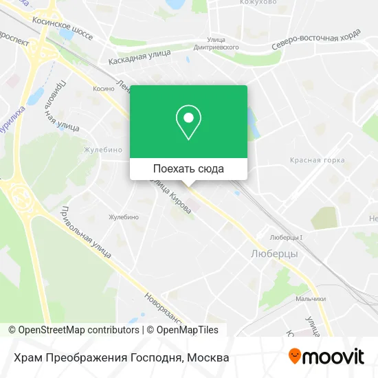 Карта Храм Преображения Господня