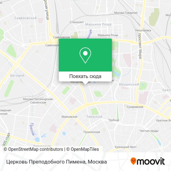 Карта Церковь Преподобного Пимена