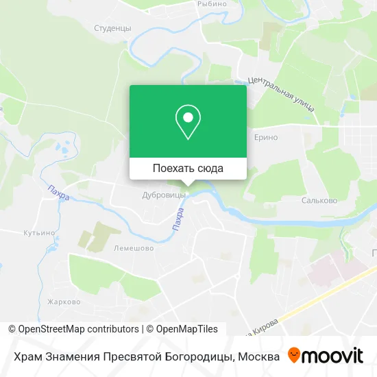 Карта Храм Знамения Пресвятой Богородицы