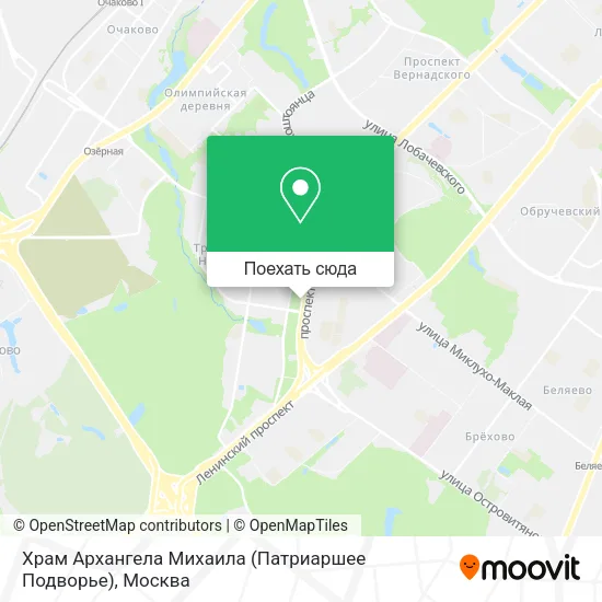 Карта Храм Архангела Михаила (Патриаршее Подворье)