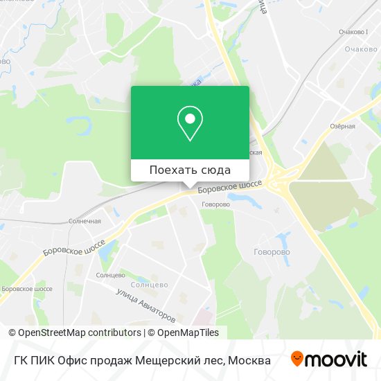 Карта ГК ПИК Офис продаж  Мещерский лес