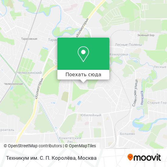 Карта Техникум им. С. П. Королёва