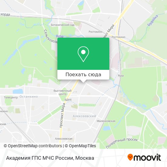 Карта Академия ГПС МЧС России