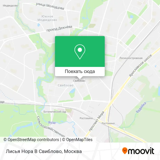 Карта Лисья Нора В Свиблово