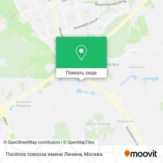 Карта Посёлок совхоза имени Ленина