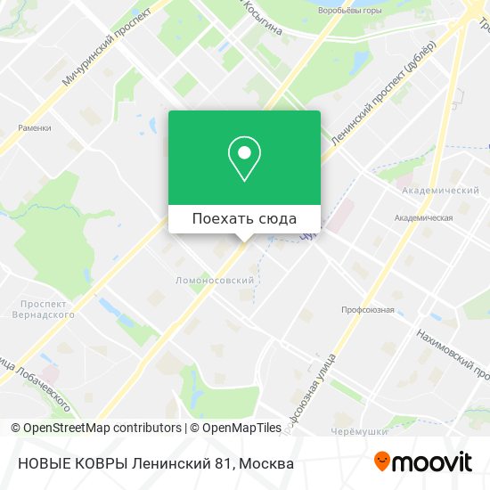 Карта НОВЫЕ КОВРЫ Ленинский 81