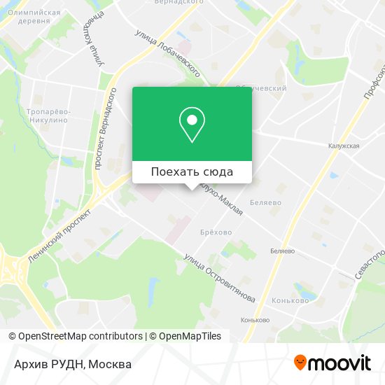 Карта Архив РУДН