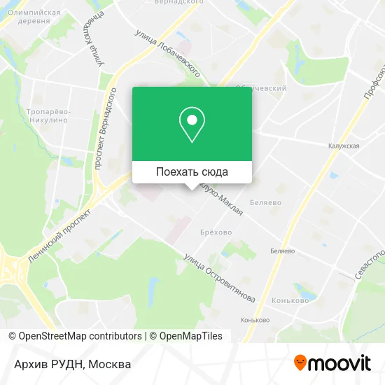 Карта Архив РУДН