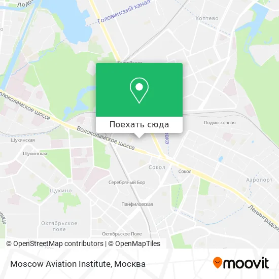 Карта Moscow Aviation Institute