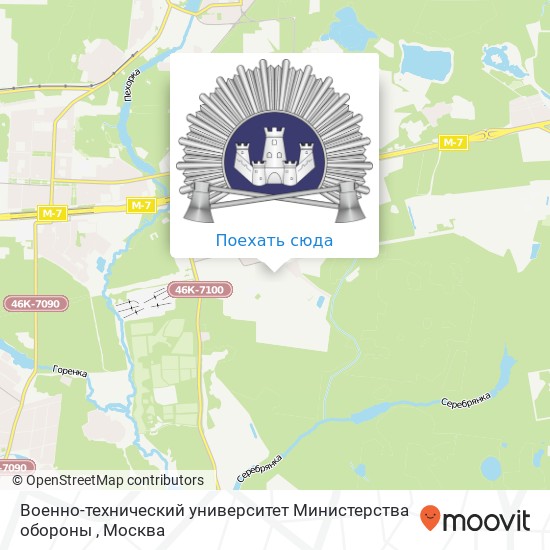 Карта Военно-технический университет Министерства обороны