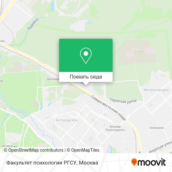 Карта Факультет психологии РГСУ