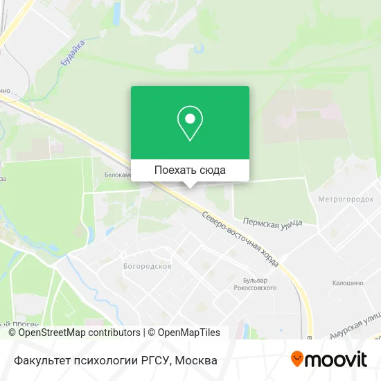 Карта Факультет психологии РГСУ