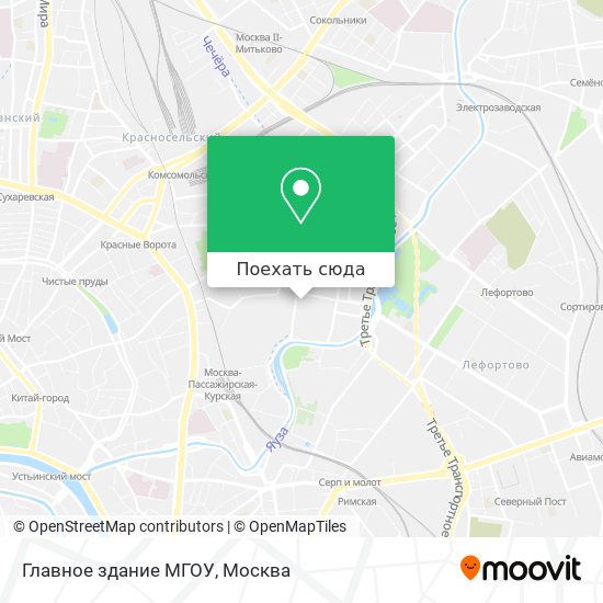 Карта Главное здание МГОУ