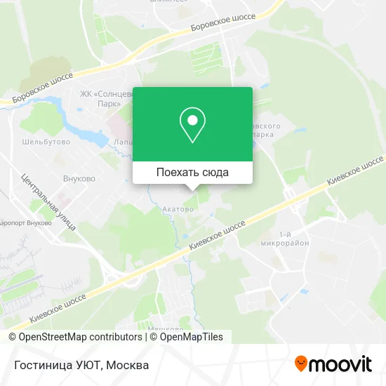 Карта Гостиница УЮТ