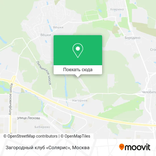 Карта Загородный клуб «Солярис»
