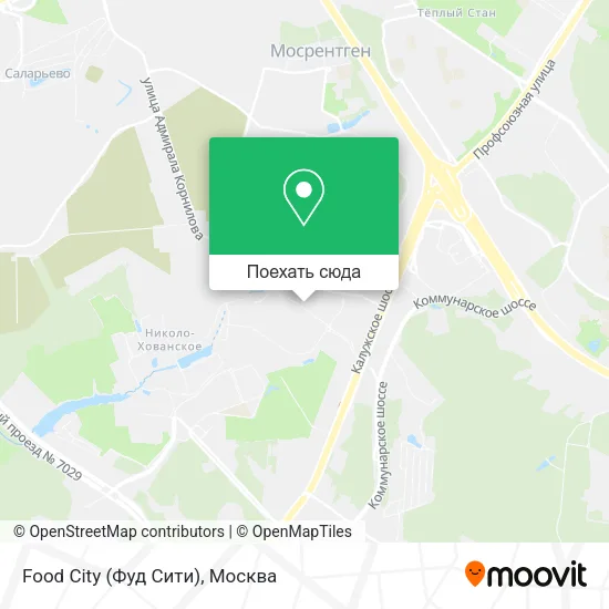 Карта Food City (Фуд Сити)