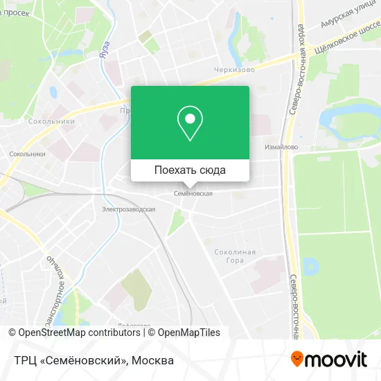 Карта ТРЦ «Семёновский»