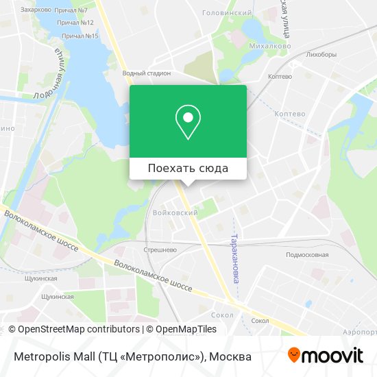 Карта Metropolis Mall (ТЦ «Метрополис»)