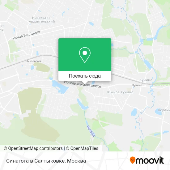 Карта Синагога в Салтыковке
