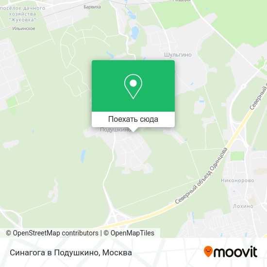 Карта Синагога в Подушкино