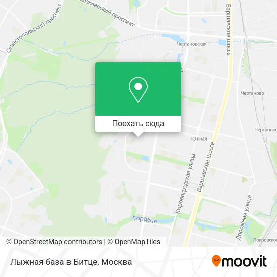 Карта Лыжная база в Битце