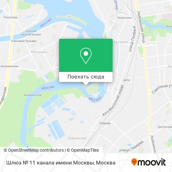 Карта Шлюз № 11 канала имени Москвы