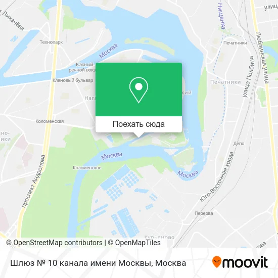 Карта Шлюз № 10 канала имени Москвы