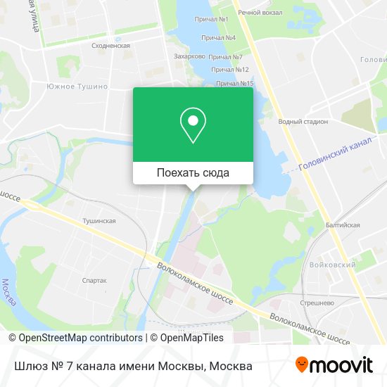 Карта Шлюз № 7 канала имени Москвы