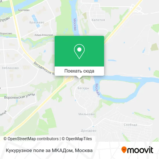 Карта Кукурузное поле за МКАДом