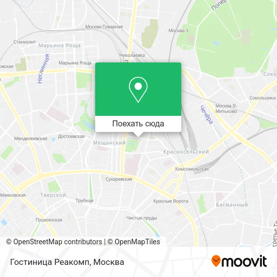 Карта Гостиница  Реакомп