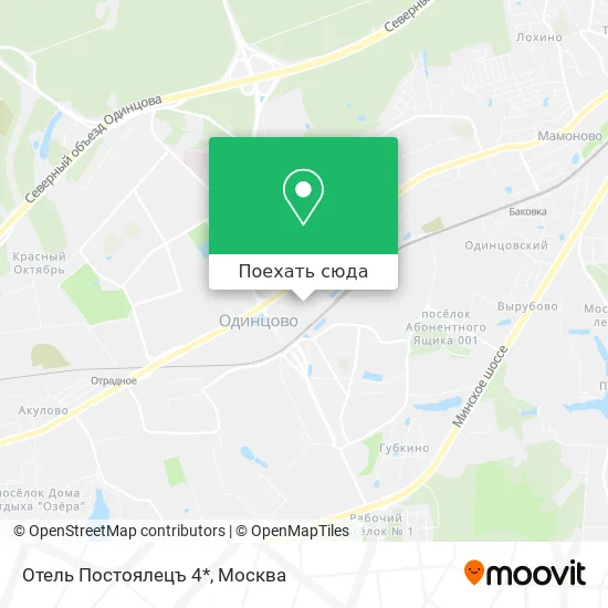 Карта Отель  Постоялецъ  4*