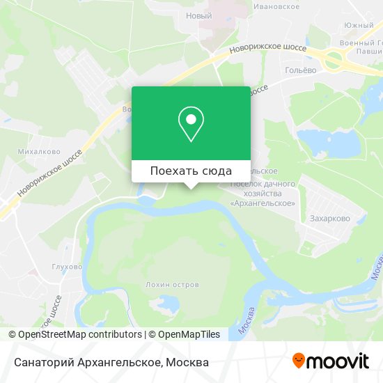 Карта Санаторий Архангельское